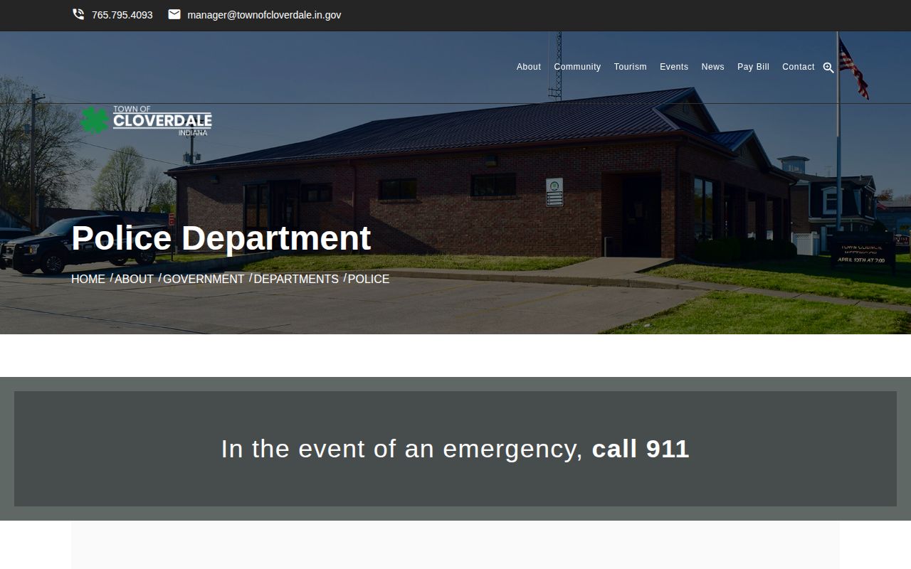 Cloverdale Police Department report request source for Putnam County arrest records